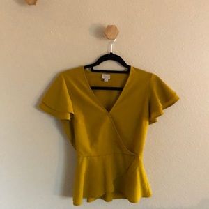 2 for $15 A New Day Mustard Blouse